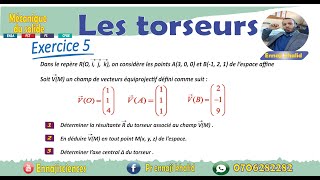 Torseurs et axe central Exercice 5 [upl. by Eidahs327]