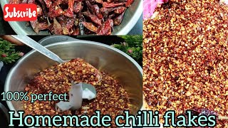 homemade chilli flakes simple and easy 7 se 8 mahine store karke rakhiye cook view Dhule [upl. by Orvan]