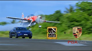 PORSCHE TAYCAN vs two EXTRA 300L Aerobatic Aircraft Speed Challenge [upl. by Tobye750]