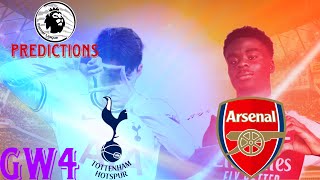 We are set for a BLOCKBUSTER North London Derby Premier League Gameweek 4 Predictions [upl. by Brittney]