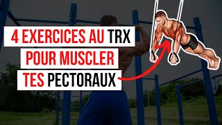 4 EXERCICES avec un TRX pour les PECTORAUX  en français [upl. by Yesrej523]