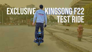 KingSong F22 Exclusive Test Ride [upl. by Atinahc1]