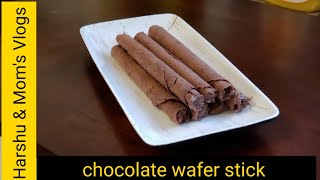 chocolate wafer stick  how to make wafers  nutella wafer [upl. by Atterol]