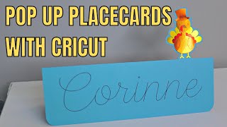 Make Custom place cards with Cricut Write out names with pens and pop up designs Xyron sticker maker [upl. by Subocaj695]