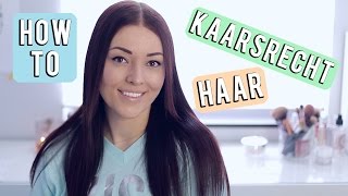 Glanzend glad kaarsrecht haar ❤ Tutorial  Beautygloss [upl. by Safier]