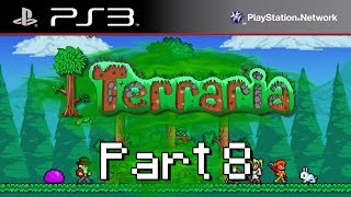 Lets Play Terraria PS3 Part 8  Attempting to Kill the Eye of Cthulhu [upl. by Aehtorod]