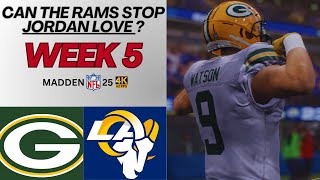 Green Bay Packers Vs Los Angeles Rams  Week 5  Madden 25  4K [upl. by Yor]