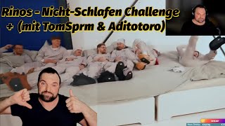 Rinos  Nicht Schlafen Challenge mit TomSprm amp Aditotoro  Reaction reaction rinos inz1g fyp fy [upl. by Lebasi]