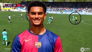 18 YearOld Pedro Soma vs Unionistas de Salamanca  Debut FC Barcelona [upl. by Enelyak]