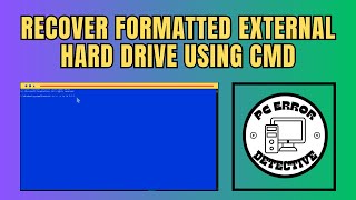 How to Recover Formatted External Hard Drive Using CMD [upl. by Phira403]