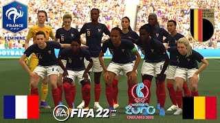 UEFA EURO FÉMININ 2022 FRANCE  BELGIQUE  FIFA 22 4K [upl. by Llenart]