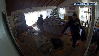 RAW VIDEO Burglars ransack Southern California home  ABC7 [upl. by Atilrac]