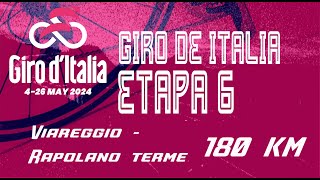 🔴 EN VIVO GIRO DE ITALIA 2024  ETAPA 6  180 KM [upl. by Shellans]