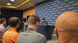 Sherrone Moore post game presser talkin the Will Johnson quotpick sixquot and Michigan victory [upl. by Ringe]