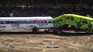 Demolition derby  BIG BUS  Lachute 2018 [upl. by Idnem]