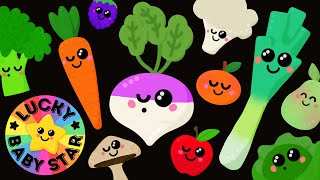 🥦 Dancing Fruit amp Veggies Baby Sensory Fun 🥕 Stimulating Dance Party for Babies amp Toddlers 🍎 [upl. by Llerret]