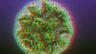 Maya Dancing Planet  3D anaglyph fractal animation in HD [upl. by Durst246]