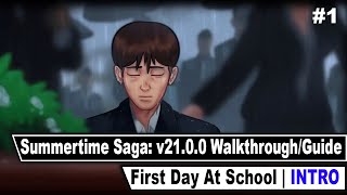 Summertime Saga v210 Walkthrough Part 1 Prologue [upl. by Werbel984]