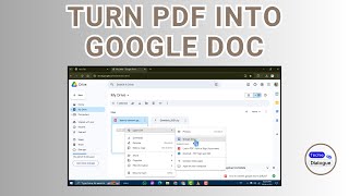 How to Turn PDF into Google DOC [upl. by Poliard]