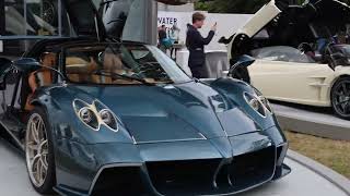 Italian masterpieces Pagani Imola Roadster and manual Huayra Epitome oneoff Festival of Speed 2024 [upl. by Randie]