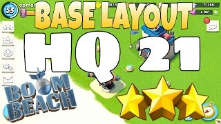 Boom Beach  HQ 21  BEST Defense Layout [upl. by Stephen]