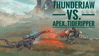 Thunderjaw vs Apex Tideripper Horizon Forbidden West [upl. by Odinevneib]