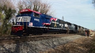 NS 6920 SD60E Veterans Unit on her first revenue [upl. by Ahsilem]