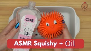 ASMR Squishy Sounds With Baby Oil  No Talking [upl. by Onaicram]