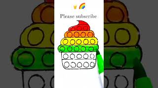 🍦 🌈 Satisfying art trending creative drawing art youtubeshorts shorts viralvideo satisfying [upl. by Sivel]