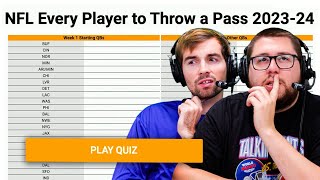 Can we name EVERY NFL player to throw a pass in 2023 [upl. by Ytrebil]