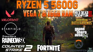 AMD Ryzen 5 5600G Vega 7 amp 16GB RAM  Test in 25 Games in Late 2023 1366x768p [upl. by Pestana283]