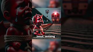 Jesus saves Satan baby from train collision jesusshorts [upl. by Phyllys782]