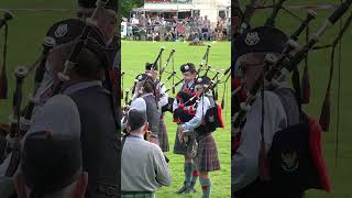 Perth Pipe Band march in starting their Grade 3 competition set at 2023 Pitlochry Games shorts [upl. by Aibun]