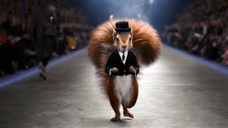 Glamorous Squirrel Takes the Catwalk by Storm with TRENDY Hairstyle [upl. by Acissj]