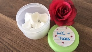 DIY WC Reiniger Tabs herstellen einfach und schnell Toiletten Reinigungstabs [upl. by Ialokin]