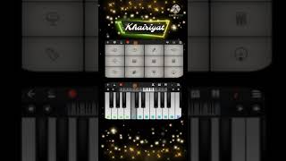 Khairiyat Song Piano Tutorial shorts [upl. by Rossen453]