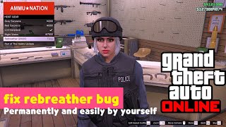 How to fix the rebreather bugEasy Solo GTA Online [upl. by Aikemit179]