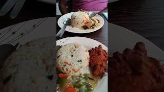 Lunch with Fried rice vegetable and chicken Fry [upl. by Roxi805]