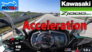 Kawasaki Z1000SX  ACCELERATION  GPS measured [upl. by Pen842]