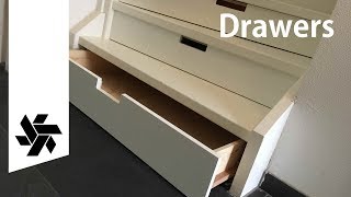 Make drawers under a Staircase  Howto Woodworking project [upl. by Dougald]