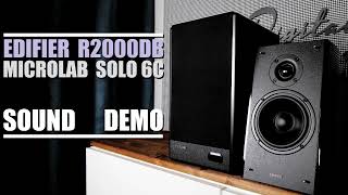 Microlab Solo 6C vs Edifier R2000DB  Sound Demo w Bass Test [upl. by Anaiq313]