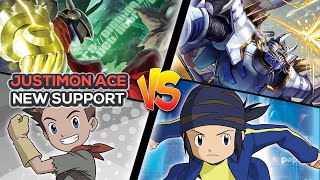 Justimon Blitz Arm ACE vs AncientGarurumon Susanoomon  Digimon BT19 TCG Digimon Simulator [upl. by Arriet]