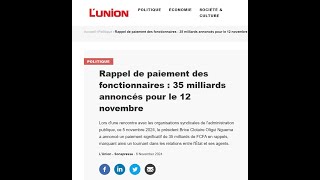 RAPPELS SOLDE AU GABON 2024 gabon ctri tresorgabonais [upl. by Natalee]