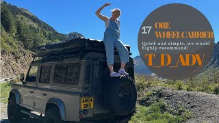 Installing an ORE Wheel Carrier Land Rover Defender [upl. by Tikna]