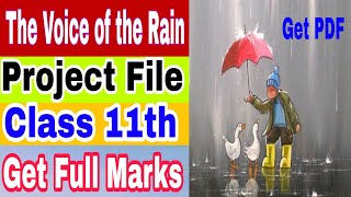 The Voice of The Rain Project File Class 11  Project File The Voice of The Rain Class 11 pdfLDS [upl. by Pylle]