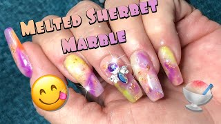 Melted Sherbet Marble  Saviland Builder Gel  Ownest Pigments [upl. by Garwood]