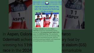 Odermatt Clinches 2024 GS Title with 11th Consecutive World Cup GS Win in Aspen [upl. by Aryamo97]