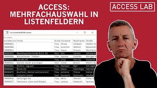 Access Mehrfachauswahl im Listenfeld [upl. by Iror]