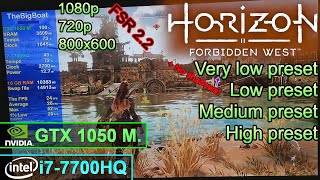 Horizon Forbidden West on Lenovo Legion Y520  NVIDIA GeForce GTX 1050 Laptop Intel Core i77700HQ [upl. by Cappello]