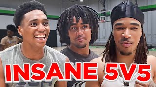 INSANE 5V5 BASKETBALL WITH NBA PROSPECTS [upl. by Krute]